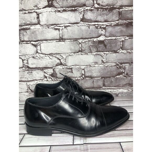 Lottusse 1877 Black Leather Derby Cap Toe Lace Dress Shoes Men Sz 7.5M US/41EU main image 16